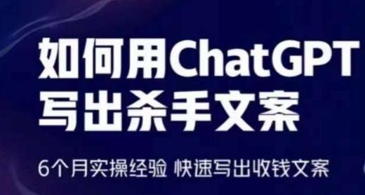 如何用ChatGPT写出杀手文案，6个月实操经验，快速写出收钱文案-海旭网创