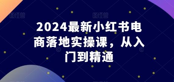 2024最新小红书电商落地实操课，从入门到精通-海旭网创