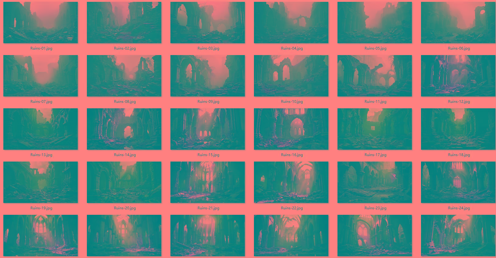 1600张科幻外星恐怖战争废墟环境背景 5K高清图片素材-海旭网创