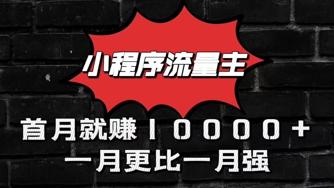 小程序流量主首月就赚10000+，一月更比一月强！小本创业首选-海旭网创
