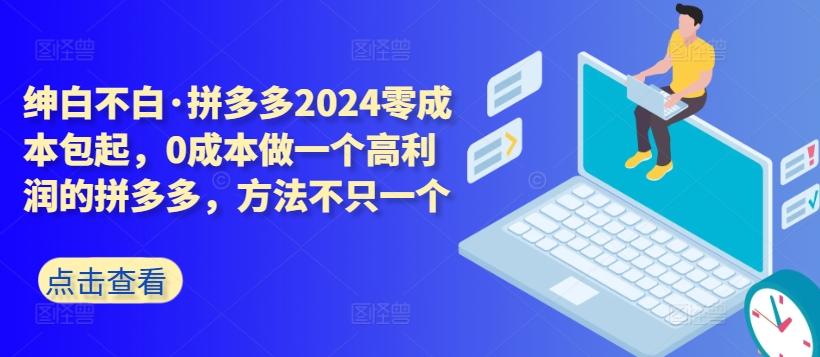 拼多多2024零成本包起,0成本做一个高利润的拼多多,方法不只一个-海旭网创