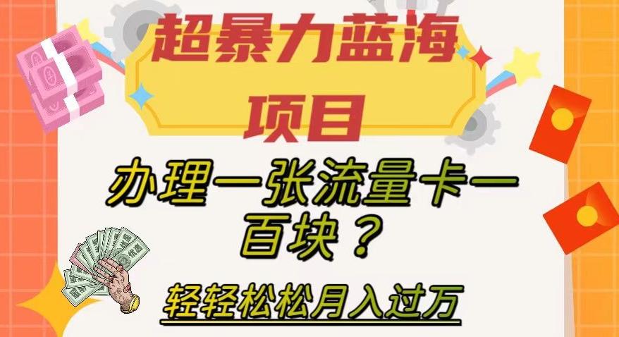超暴力蓝海项目，办理一张流量卡一百块？轻轻松松月入过万，保姆级教程【揭秘】-海旭网创