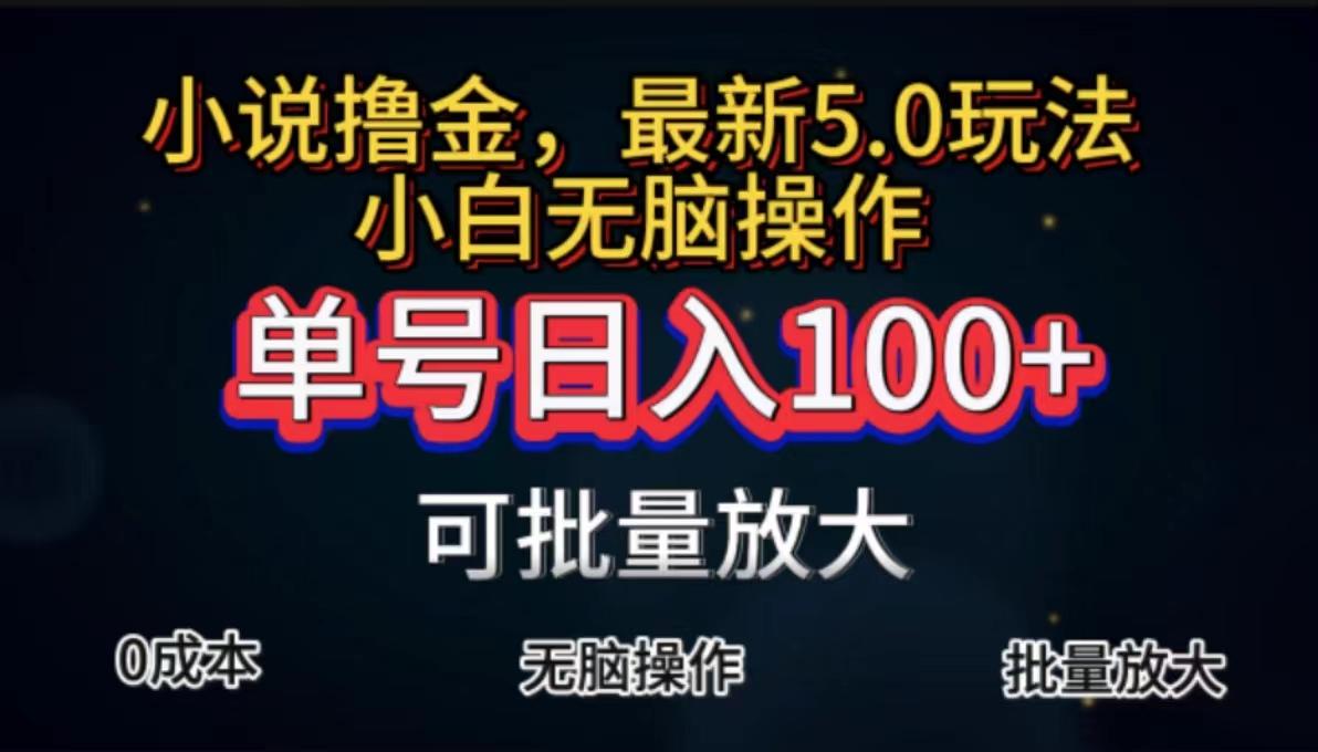 全自动小说撸金，单号日入100+小白轻松上手，无脑操作-海旭网创