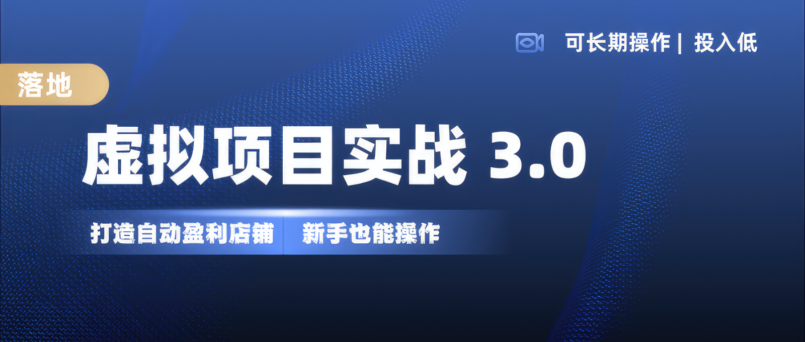 虚拟项目实操落地 3.0,新手轻松上手，单品月入1W+-海旭网创