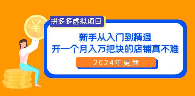 (9744期)拼多多虚拟项目：入门到精通，开一个月入万把块的店铺 真不难(24年更新)-海旭网创