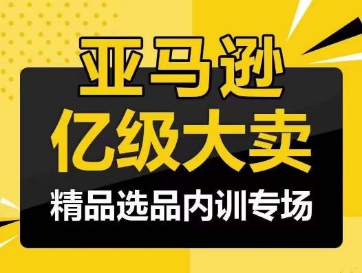 亚马逊亿级大卖-精品选品内训专场，亿级卖家分享选品成功之道-海旭网创