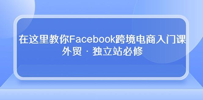 在这里教你Facebook跨境电商入门课，外贸·独立站必修-海旭网创