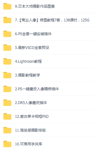 某宝买的杂乱PS LR教程预设摄影-海旭网创