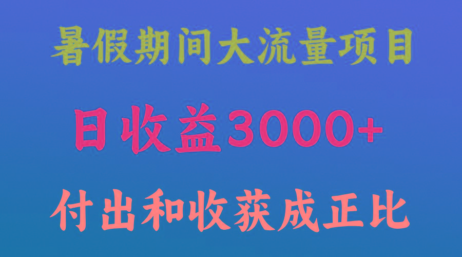 一天收益3000+，暑假期间， 这个项目才是真火-海旭网创