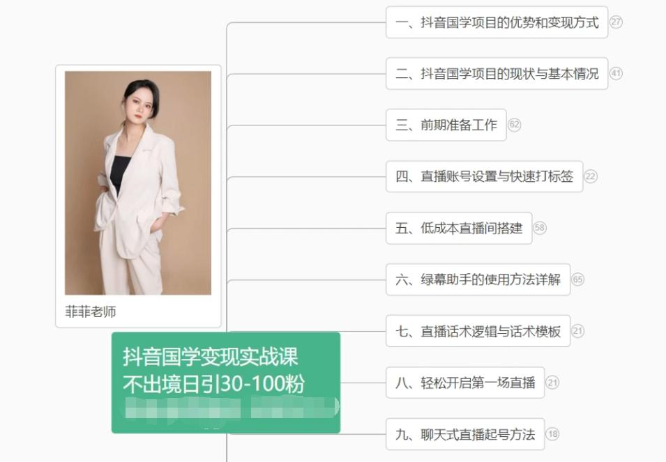 抖音国学变现项目：不出境日引30-100粉实战课程-海旭网创