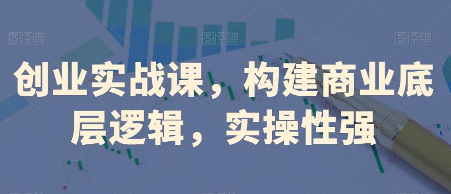 创业实战课，​构建商业底层逻辑，实操性强-海旭网创