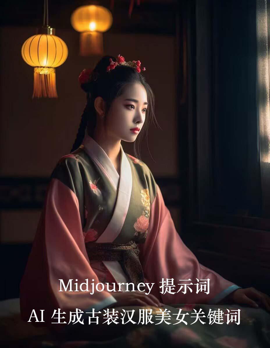 Midjourney关键词-AI生成中国风古装汉服美女人像提示关键词-海旭网创