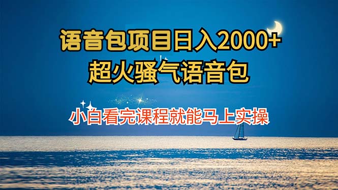 语音包项目 日入2000+ 超火骚气语音包小白看完课程就能马上实操-海旭网创