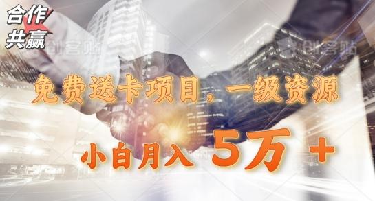 免费送卡项目，一级资源，小白月入5万+-海旭网创