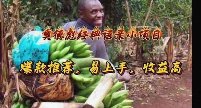 奥德彪经典语录小项目，爆款推荐，易上手，收益高-海旭网创