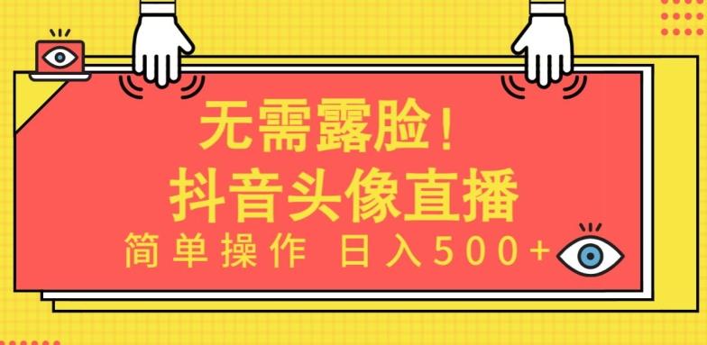 无需露脸，Ai头像直播项目，简单操作日入500+【揭秘】-海旭网创