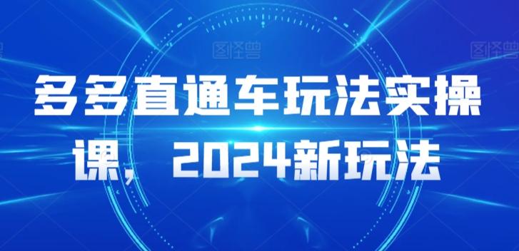 多多直通车玩法实操课，2024新玩法-海旭网创