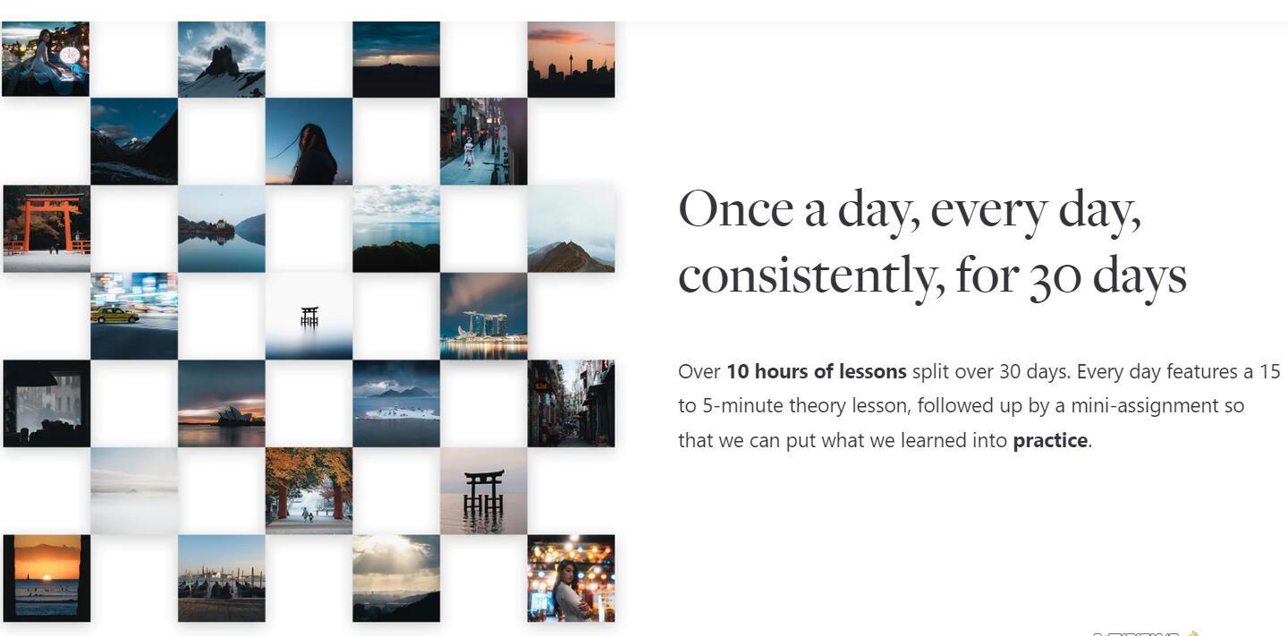 网红摄影师Pat Kay – 30天摄影基础知识加速器教程-30节课-中英字幕-海旭网创