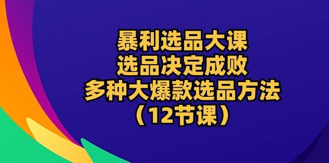 暴利 选品大课：选品决定成败，教你多种大爆款选品方法(12节课-海旭网创