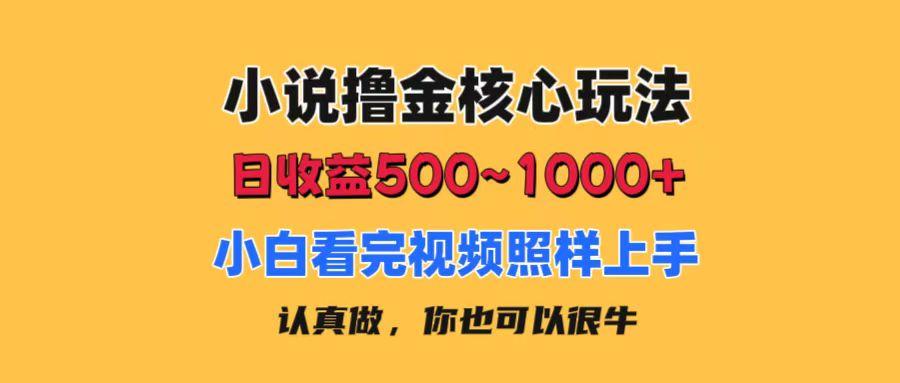 小说撸金核心玩法，日收益500-1000+，小白看完照样上手，0成本有手就行-海旭网创