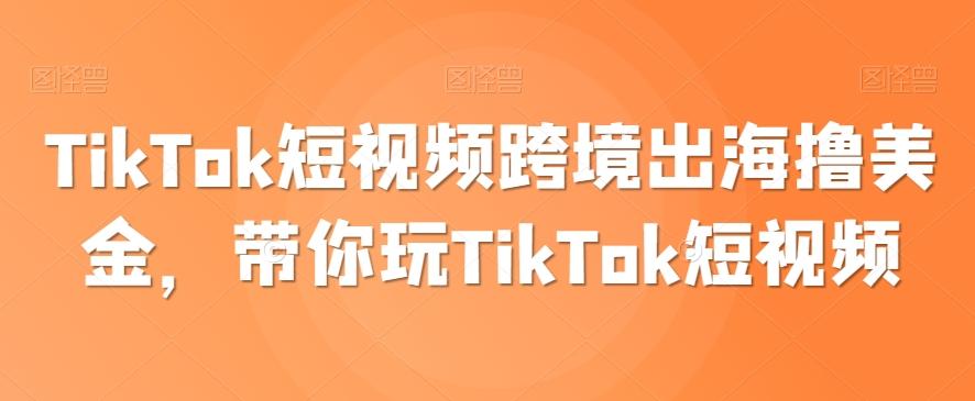 TikTok短视频跨境出海撸美金，带你玩TikTok短视频-海旭网创