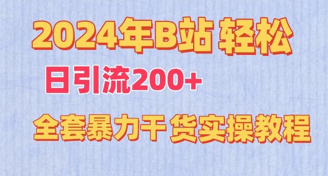 2024年B站轻松日引流200+的全套暴力干货实操教程【揭秘】-海旭网创