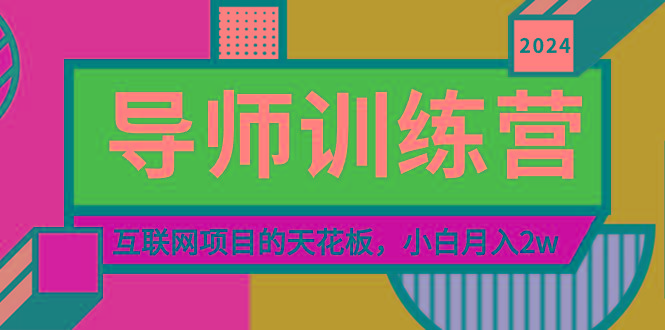 《导师训练营》精准粉丝引流的天花板，小白月入2w-海旭网创