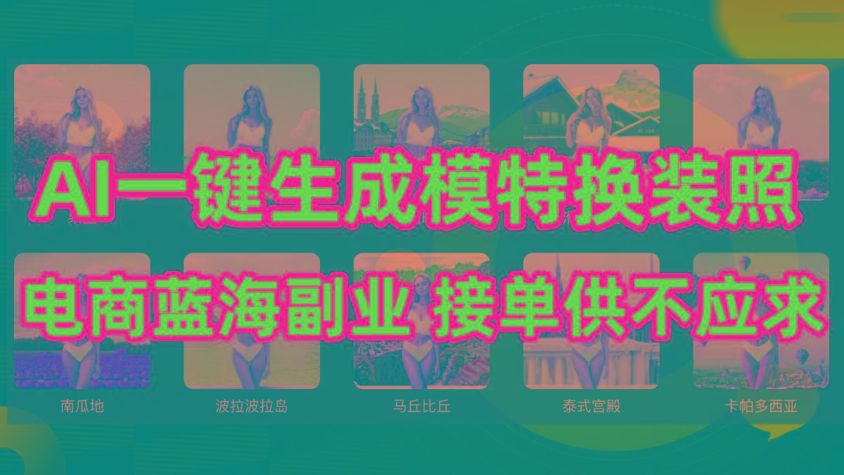 (9616期)AI制作一键生成模特换装照，电商蓝海副业供不应求-海旭网创
