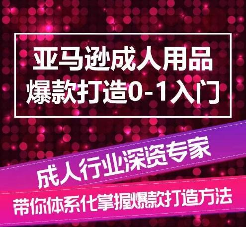 亚马逊成人用品爆款打造0-1入门，系统化讲解亚马逊成人用品爆款打造的流程-海旭网创
