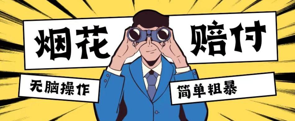 最新蓝海玩法，烟花爆竹赔付，单订单赔付200-500无脑操作【仅揭秘】-海旭网创