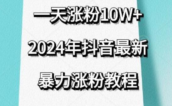 抖音最新暴力涨粉教程，视频去重，一天涨粉10w+，效果太暴力了，刷新你们的认知【揭秘】-海旭网创