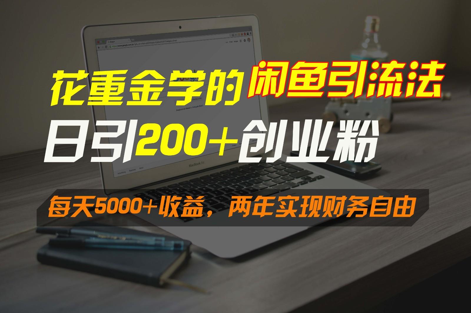 花重金学的闲鱼引流法，日引流300+创业粉，每天5000+收益，两年实现财务自由-海旭网创
