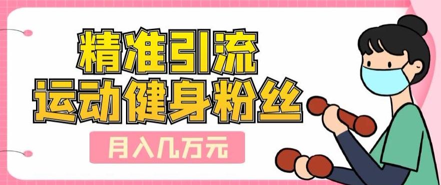 精准引流运动健身粉丝，轻松月入几万-海旭网创
