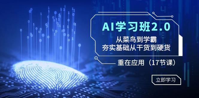 AI学习班2.0：从菜鸟到学霸，夯实基础从干货到硬货，重在应用(17节课)-海旭网创