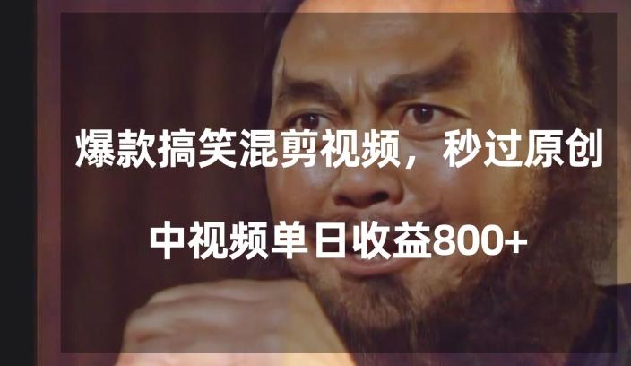 爆款搞笑混剪视频，百分百过原创，单日中视频播放收益800+【揭秘】-海旭网创