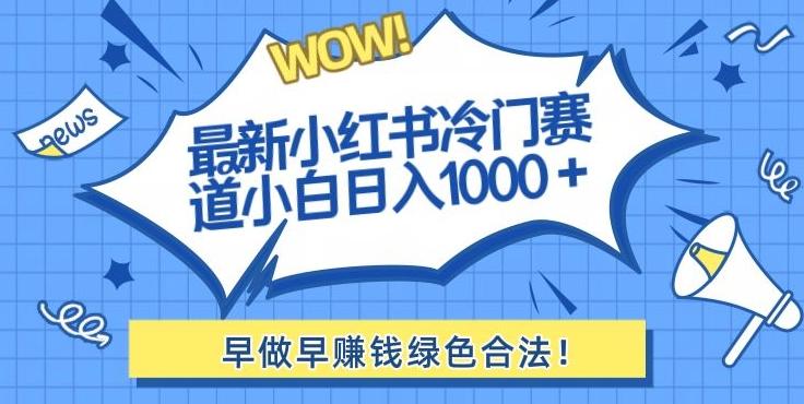 最新小红书冷门赛道日入1000+一部手机小白轻松-海旭网创