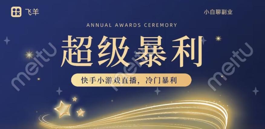 快手官方暴利冷门小游戏无人直播，小白一台电脑即可操作，轻松月入10w+-海旭网创