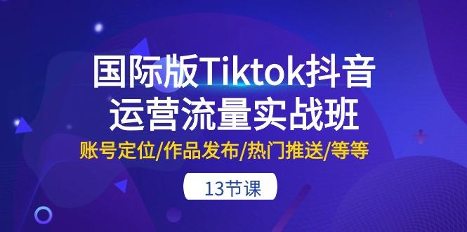 国际版Tiktok抖音运营流量实战班：账号定位/作品发布/热门推送/等等-13节-海旭网创