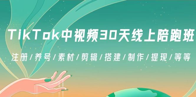 TikTok中视频-30天线上陪跑班：注册/养号/素材/剪辑/搭建/制作/提现/等等-海旭网创