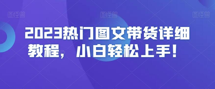 2023热门图文带货详细教程，小白轻松上手！-海旭网创