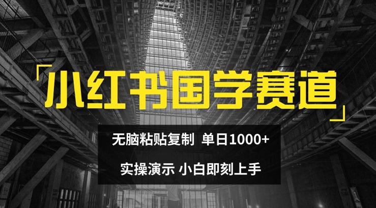小红书国学赛道，无脑粘贴复制，单日1K，实操演示，小白即刻上手【揭秘】-海旭网创