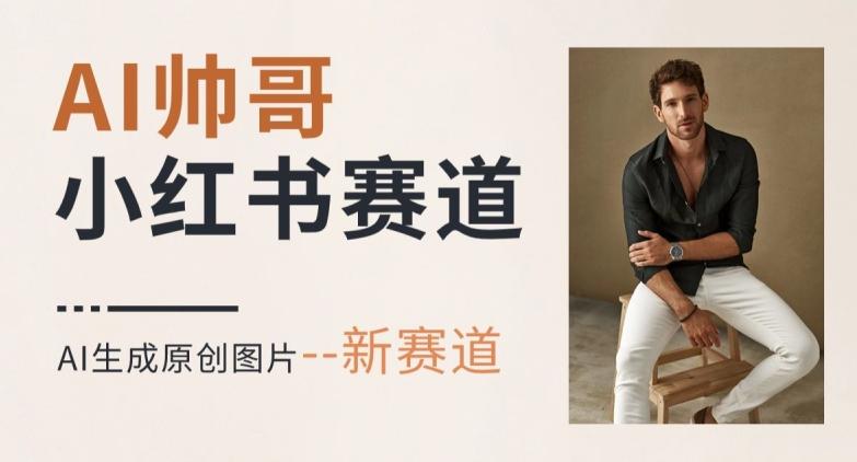 AI一键生成帅哥，新思路新赛道，涨粉迅速，轻松月入过万-海旭网创