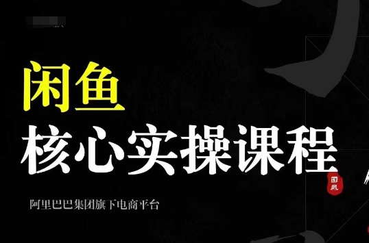 2024闲鱼核心实操课程，从养号、选品、发布、销售，教你做一个出单的闲鱼号-海旭网创