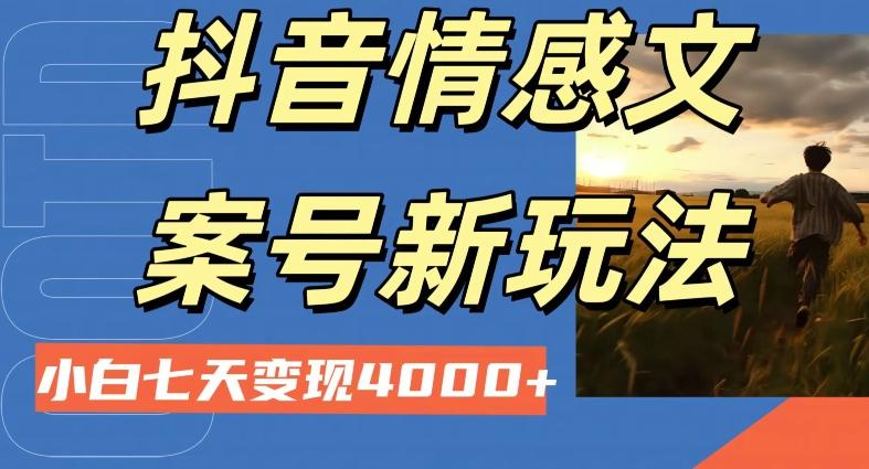 抖音情感文案小白七天变现4000+详细课程-海旭网创