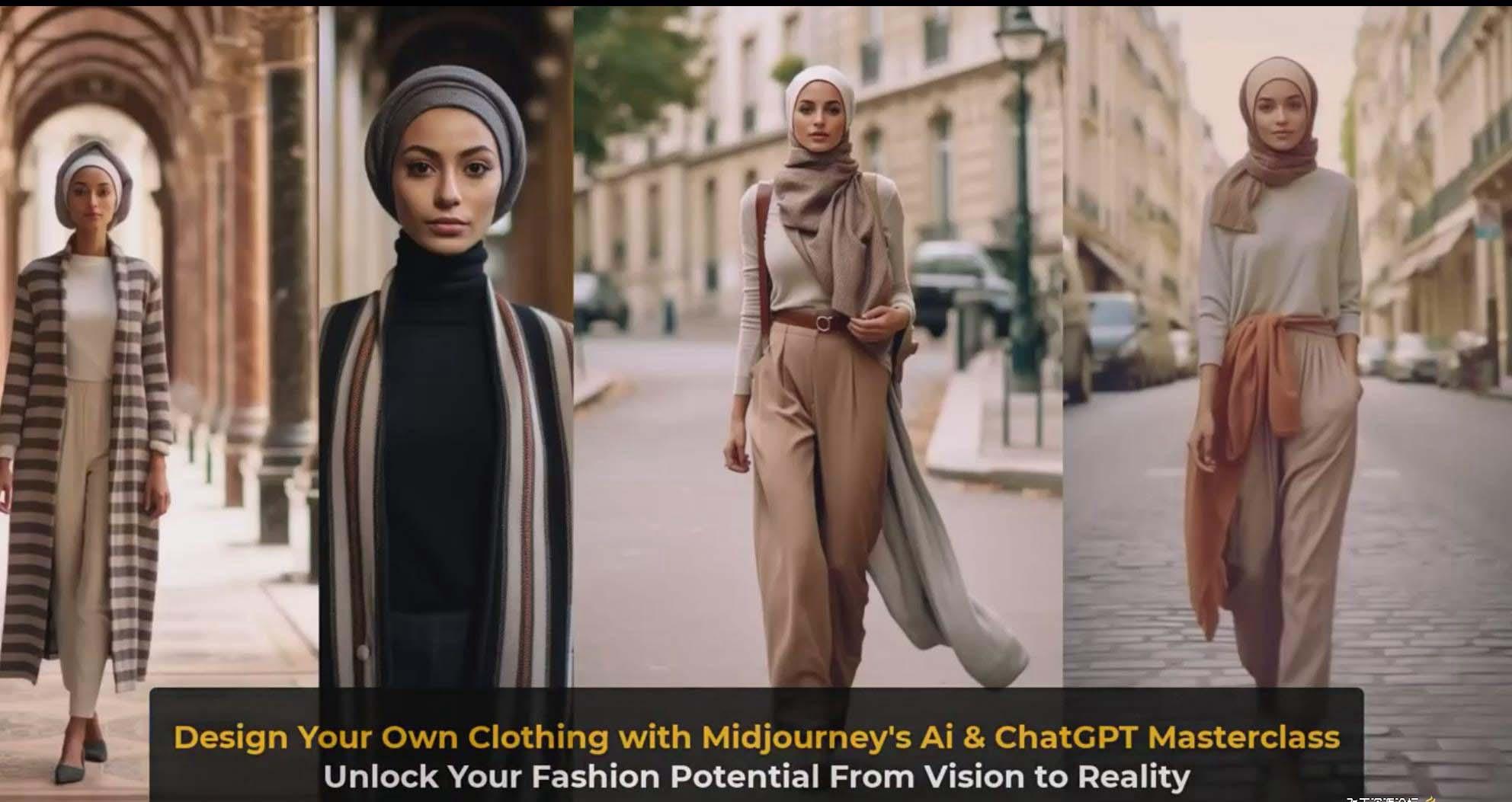 图片[10]-利用 Midjourneys Ai 人工智能设计自己的服装AI大师班-10节课-中英字幕-海旭网创