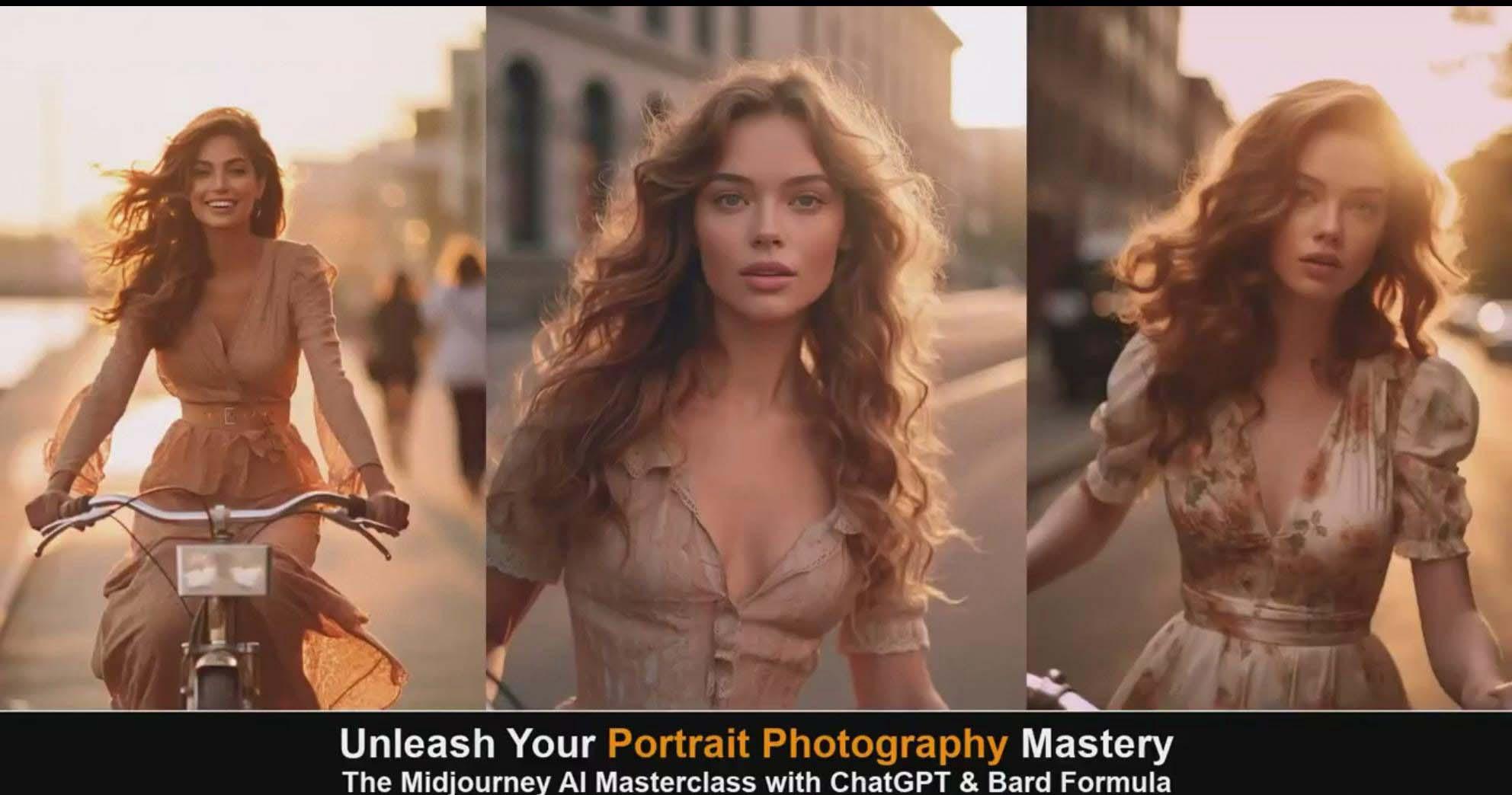 图片[4]-(9312期)Midjourney v5 ChatGPT 和 Bard AI人工智能人像摄影大师班-15节-中英字幕-海旭网创