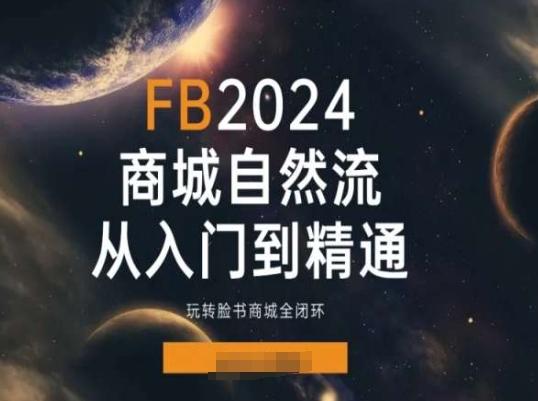 2024Faceboo商城自然流(从入门到精通)，玩转脸书商城全闭环-海旭网创