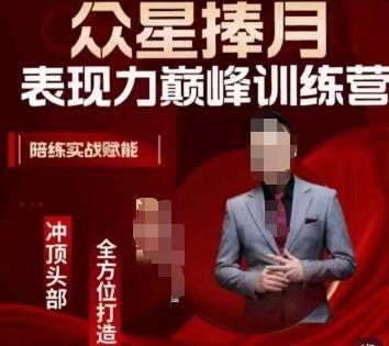 众星捧月表现力巅峰训练营，全方位打造，陪练实战赋能-海旭网创