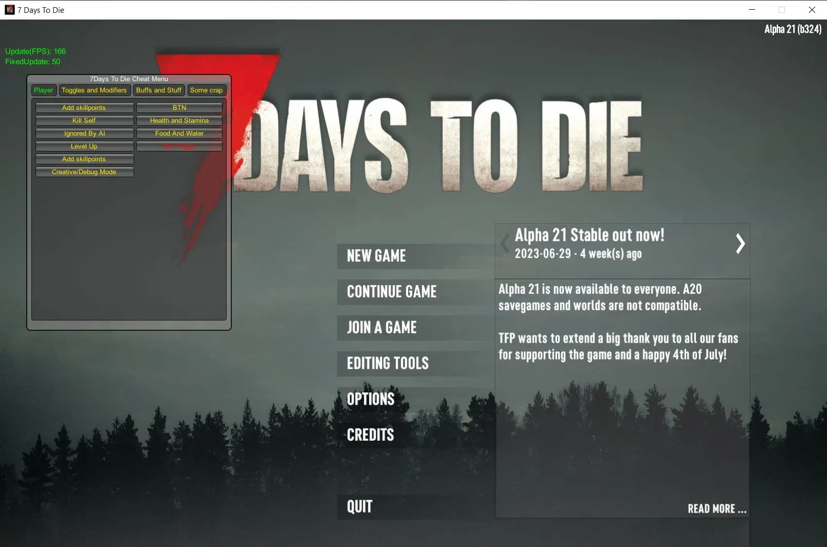 7 Days to Die 七日杀多功能修改器 v1.1.3.105 免费版-海旭网创