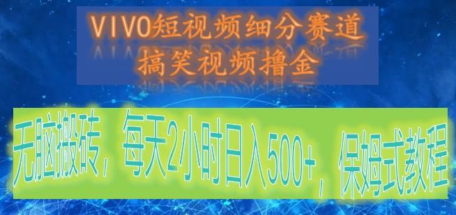 VIVO短视频细分赛道，搞笑视频撸金，无脑搬砖，每天2小时日入500+，保姆式教程-海旭网创
